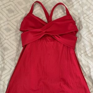 Lululemon Wrap it up tank crimson red size 8